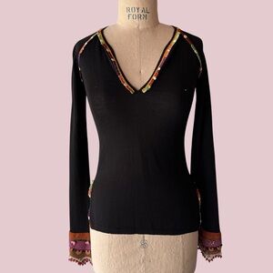 Vintage 90s Chloe Black Wool Sweater AS IS